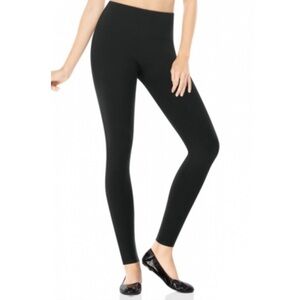 Spanx Ready To Wow! Structured Leggings Tight Hem Slit Black Size Large